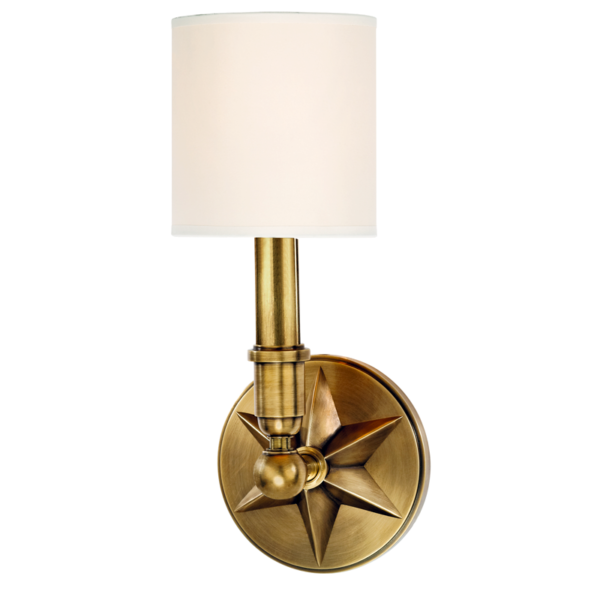 4081-AGB-WS_Hudson Valley Bethesda Single Light Wall Sconce in an Antique Brass Finish