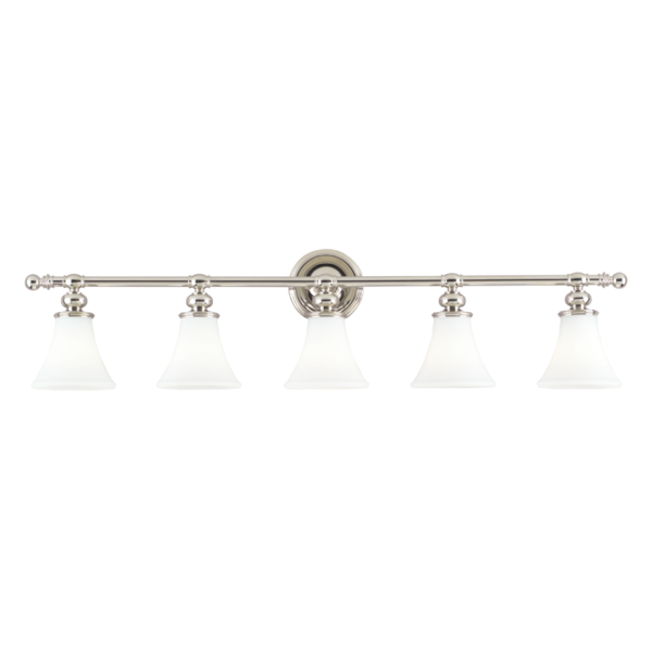 4505-PN_Hudson Valley Weston 5-Light Bath Sconce in a Polished Nickel Finish
