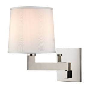 5931-PN_Hudson Valley Fairport Single Light Wall Sconce in a Polished Nickel Finish