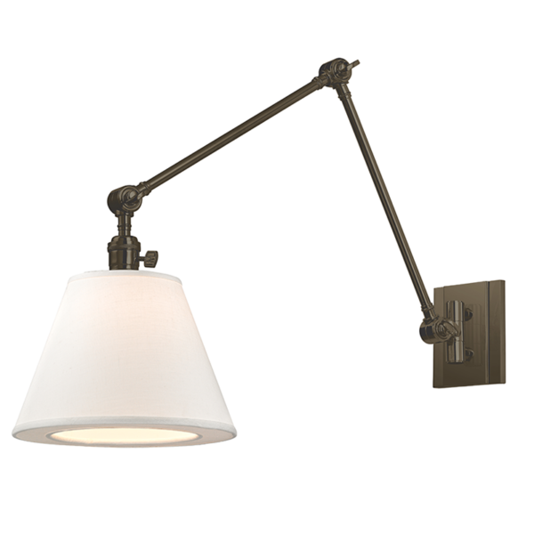 6234-OB_Hudson Valley Hillsdale Single Light Wall Sconce in Opal Glass with Old Bronze Accents