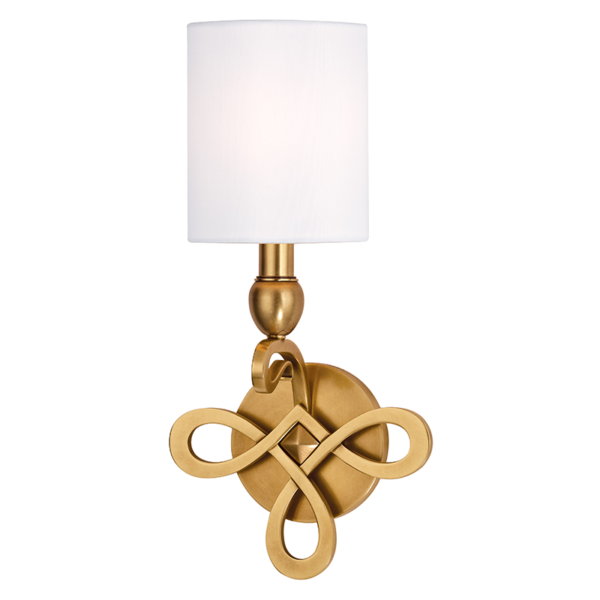 7211-AGB_Hudson Valley Pawling Single Light Wall Sconce in an Aged Brass Finish