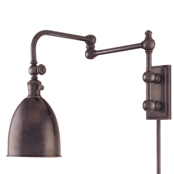 771-OB_Hudson Valley Roslyn Single Light Wall Swing Arm Lamp in an Old Bronze Finish