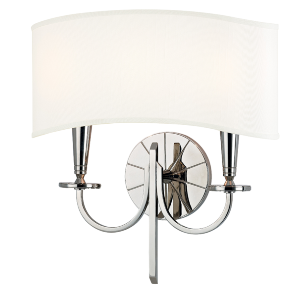 8022-PN_Hudson Valley Mason 2-Light Wall Sconce in a Polished Nickel Finish