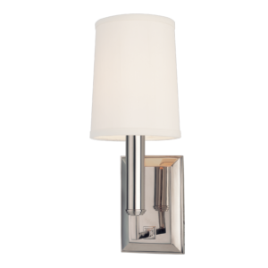 811-PN_Hudson Valley Clinton Single Light Wall Sconce in a Polished Nickel Finish