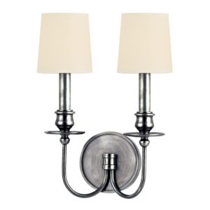 8212-PN_Hudson Valley Cohasset 2-Light Wall Sconce in a Polished Nickel Finish