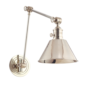 8323-PN_Hudson Valley Garden City Single Light Wall Swing Arm Lamp in a Polished Nickel Finish