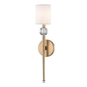8421-AGB_Hudson Valley Rockland Single Light Wall Sconce in an Aged Brass Finish