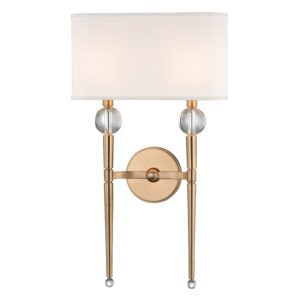 8422-AGB_Hudson Valley Rockland 2-Light Wall Sconce in an Aged Brass Finish