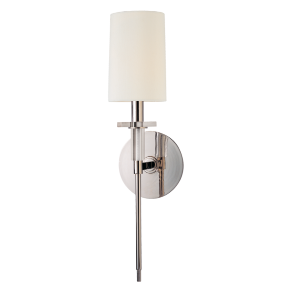 8511AGB Hudson Valley Amherst Single Arm Wall Sconce in a Polished Nickel Finish