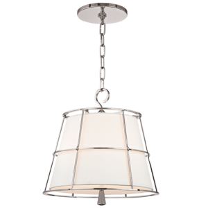 9816-PN_Hudson Valley Savona 2-Light Pendant with a Polished Nickel Cage