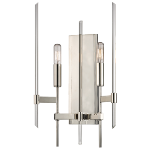 9902-PN_Hudson Valley Bari 2-Light Wall Sconce in a Polished Nickel Finish