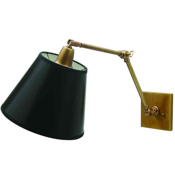 DL20-WB_House of Troy Classic Contemporary Direct Wire Library Lamp in a Weathered Brass Finish