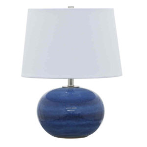 GS600-BG_House of Troy Scatchard 17" Ceramic Table and Accent Lamp in a Blue Gloss Finish