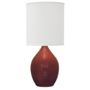 GS401-CR_House of Troy 30" Scatchard Ceramic Table Lamp in a Copper Red Finish