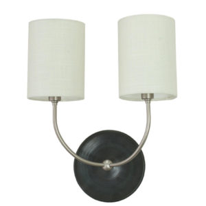 GS775-2-ABOT_House of Troy Scatchard 2-Light Wall Sconce in Oatmeal with Antique Brass Accents