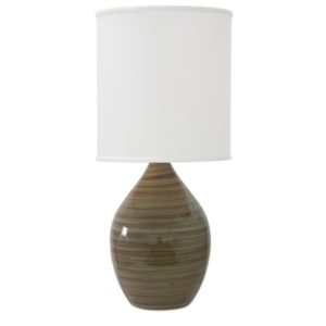 GS401-CG_House of Troy 30" Scatchard Ceramic Table Lamp in Celadon Gloss Finish
