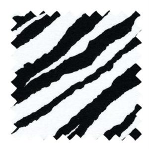 L501 - White Linen with a Black Zebra Print
