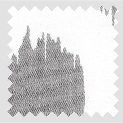 L967 - Gray Abstract Spots on White-Twill