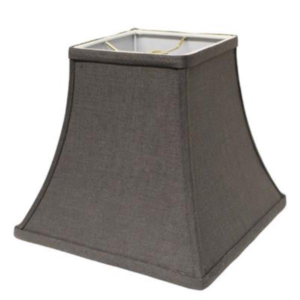 Square Bell Hardback Lampshade in Grey Linen