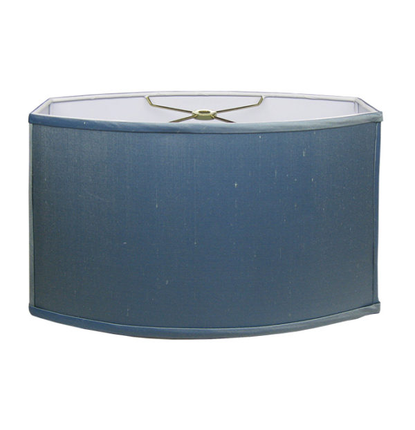 Cornerstone Rectangle Hardback Lampshade in Steel Blue Linen