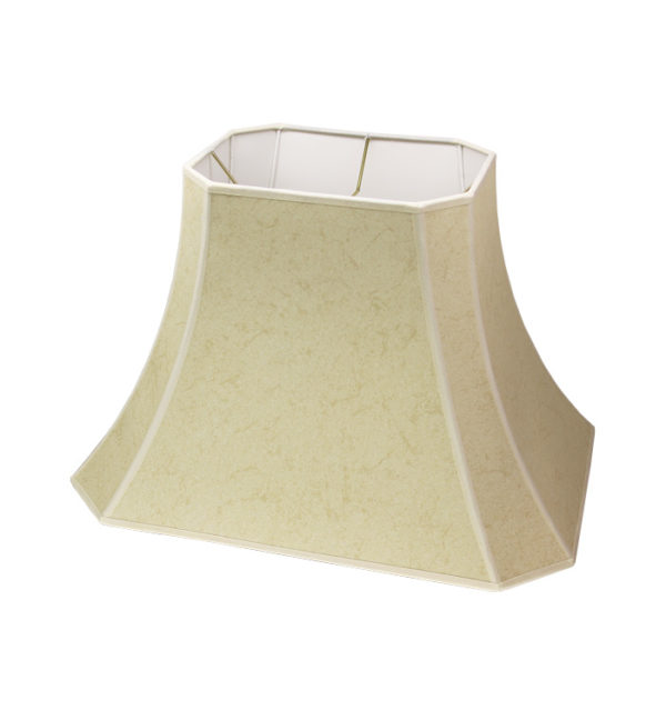 Cut Corner Rectangle Bell Hardback Lampshade in Cream Paper