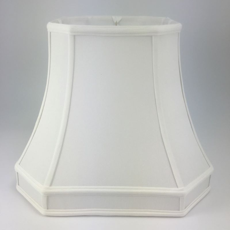 Cut Corner Square Bell Silk Lampshade with a Gallery