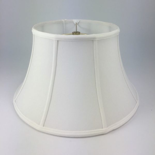 Floor and Swing Arm Lamp Shallow Silk Bell Lampshade