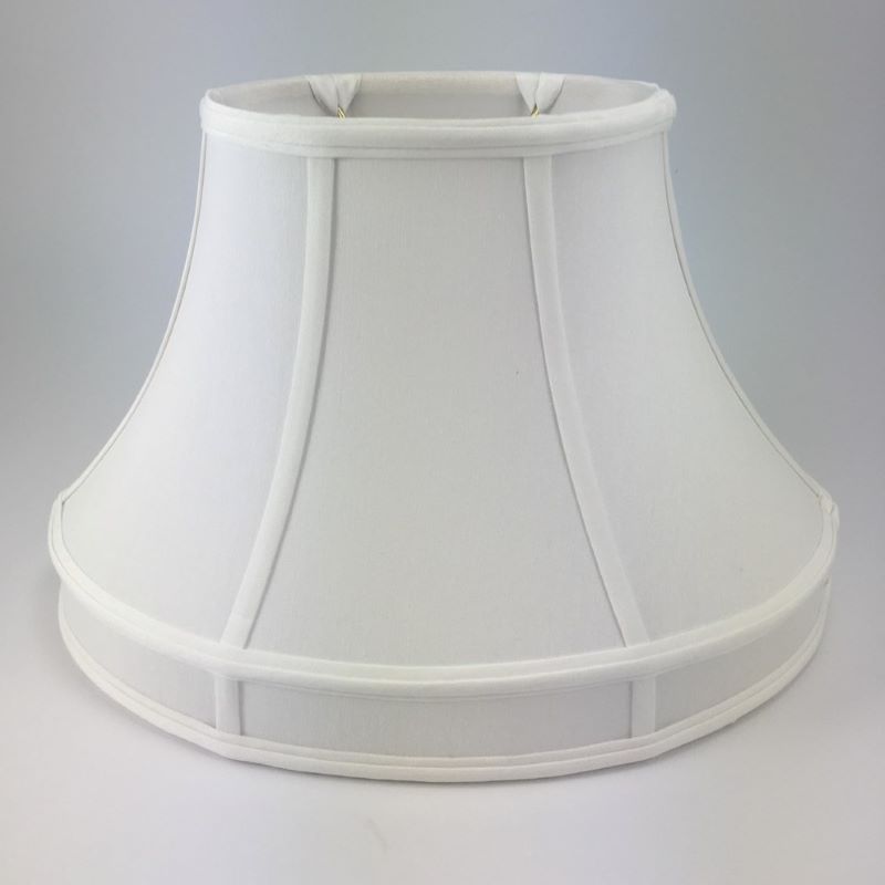 Oval Silk Bell Lampshade with a Gallery