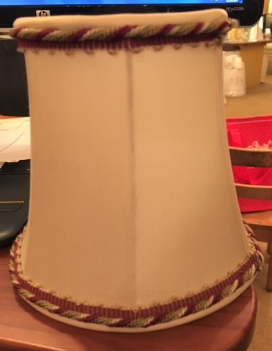 Silk Modified Drum Lampshade with Custom Trim