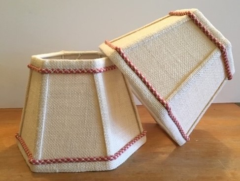 Small Hex Trimmed Lampshades
