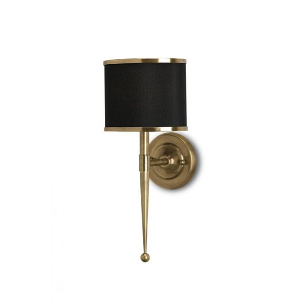 Currey Primo Black Brass Wall Sconce 5021