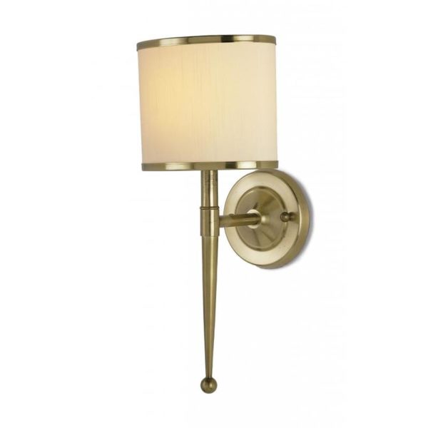 Currey Primo Cream Brass Wall Sconce 5121