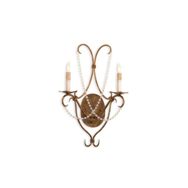 Currey Crystal Lights Gold Wall Sconce 5880