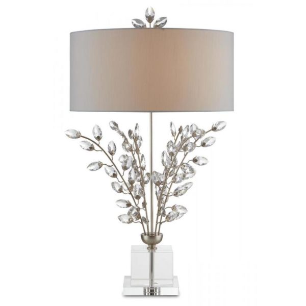 Currey Forget Me Not Silver Table Lamp 6000 0727
