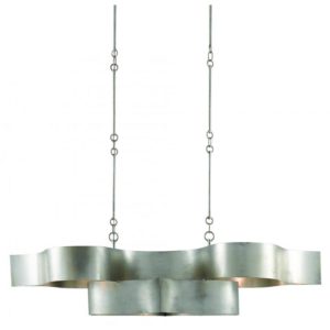 Currey Grand Lotus Silver Oval Chandelier 9000 0372