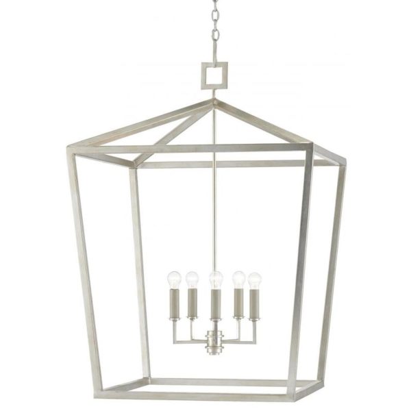 Currey Denison Silver Grande Lantern 9000 0414