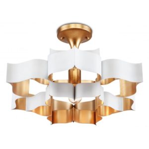 Currey Grand Lotus White Small Chandelier 9000 0856