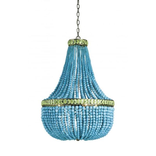 Currey Hedy Turquoise Chandelier 9770
