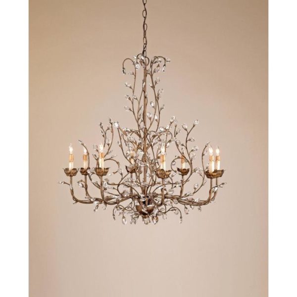Currey Crystal Bud Cupertino Large Chandelier 9884