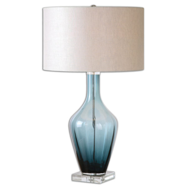 Uttermost Hagano Blue Glass Table Lamp 26191 1