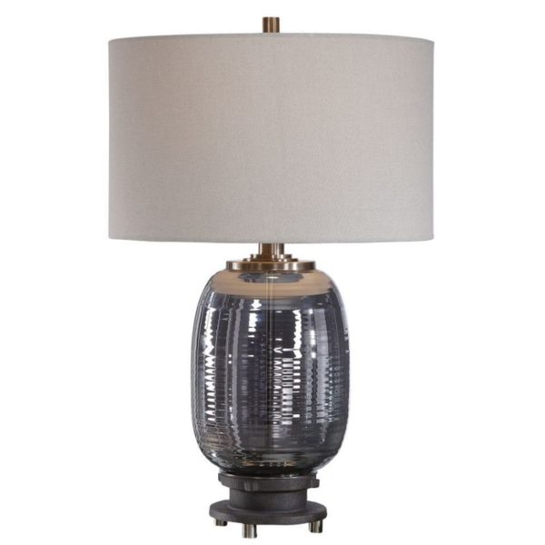 Uttermost Caswell Amber Glass Table Lamp 26353 1