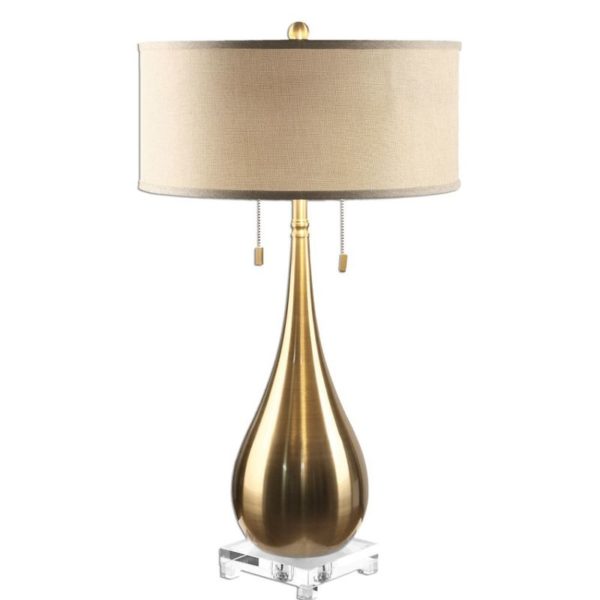 Uttermost Lagrima Brushed Brass Lamp 27048 1