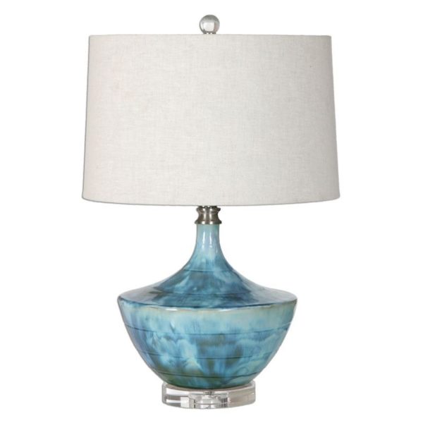 Uttermost Chasida Blue Ceramic Lamp 27059 1
