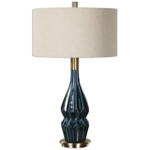 Uttermost Prussian Blue Ceramic Lamp 27081 1