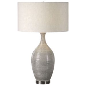 Uttermost Dinah Gray Textured Table Lamp 27518