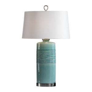 Uttermost Rila Distressed Teal Table Lamp 27569