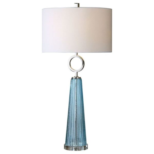 Uttermost Navier Blue Glass Table Lamp 27698 1