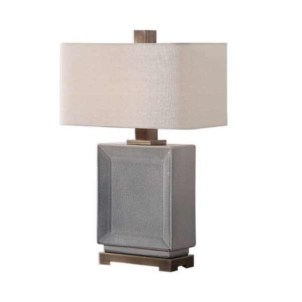 Uttermost Abbot Crackled Gray Table Lamp 27905 1