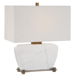 Uttermost Genessy White Marble Table Lamp 27910 1