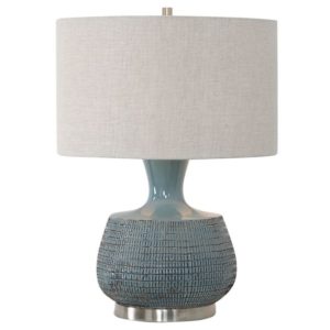 Uttermost Hearst Blue Glaze Table Lamp 27925 1